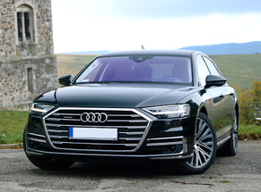 Rent Audi A8 new in Bucharest Baneasa Airport class Luxury
